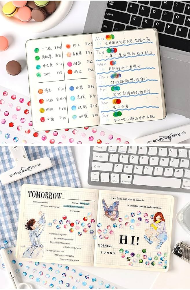 Cute Bubbles Sticker Roll Set ( 4 Pcs )
