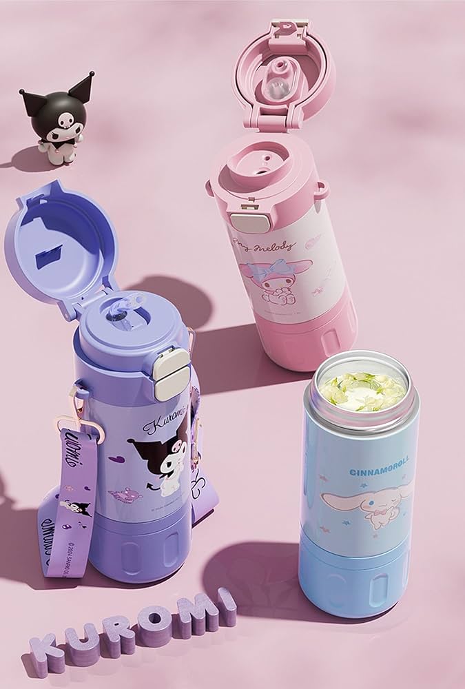 Sanrio 2 in 1 Kawaii Stainless Steel Sipper Bottle ( 500 ML)