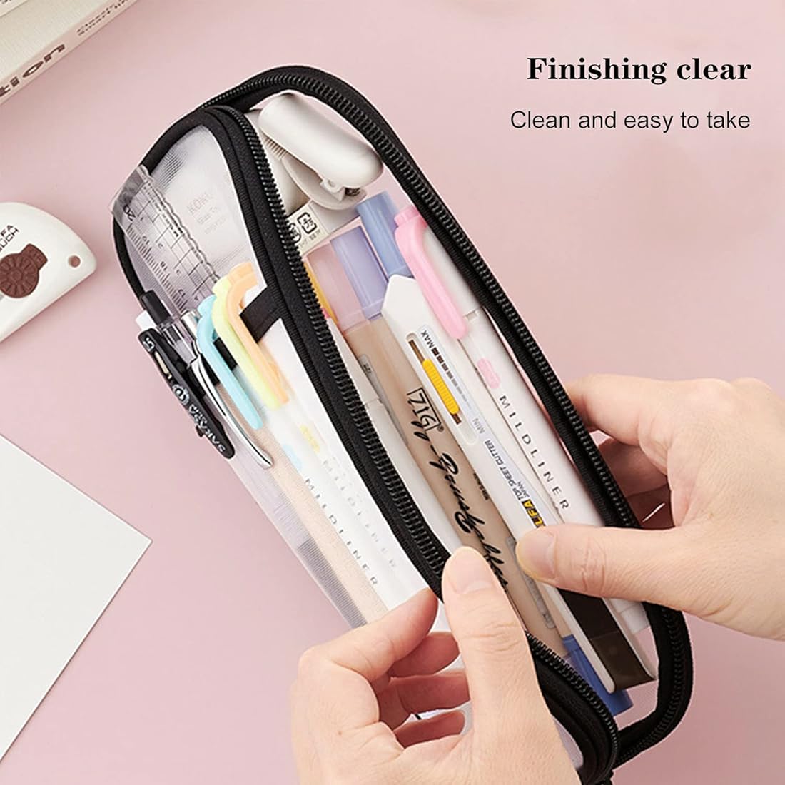 Mesh pencil / stationery pouch