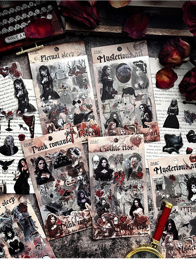 Vintage Gothic Sticker - 6 Sheets