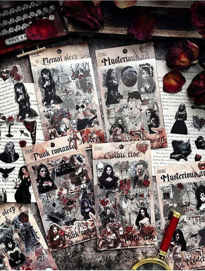 Vintage Gothic Sticker - 6 Sheets