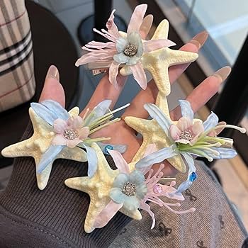 Pastel korean starfish hair clip