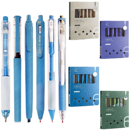 Kawaii Click Action Pen 0.5Mm 6 in 1 set