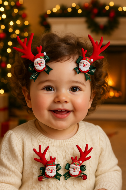 Christmas reindeer cute hair pins
