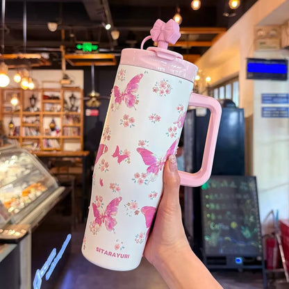 Pintresty Heart pearl  2 in 1 Sipper Plus Tumbler with Topper - 1200ML