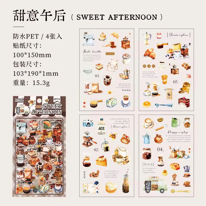Floral wreath Frames Sticker Sheet - 6 Pcs
