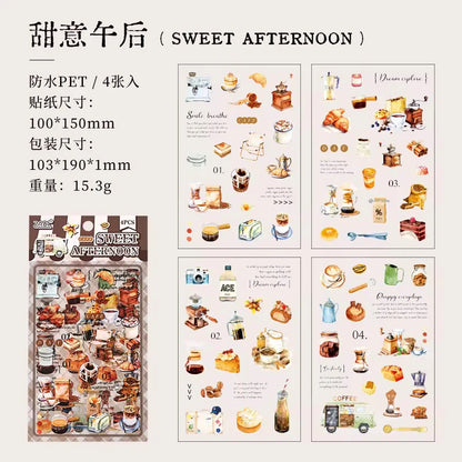 Floral wreath Frames Sticker Sheet - 6 Pcs