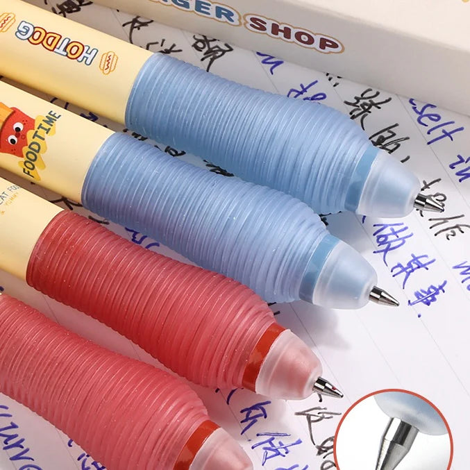Burger Shop Theme Erasable Pen Set - Blue Ink