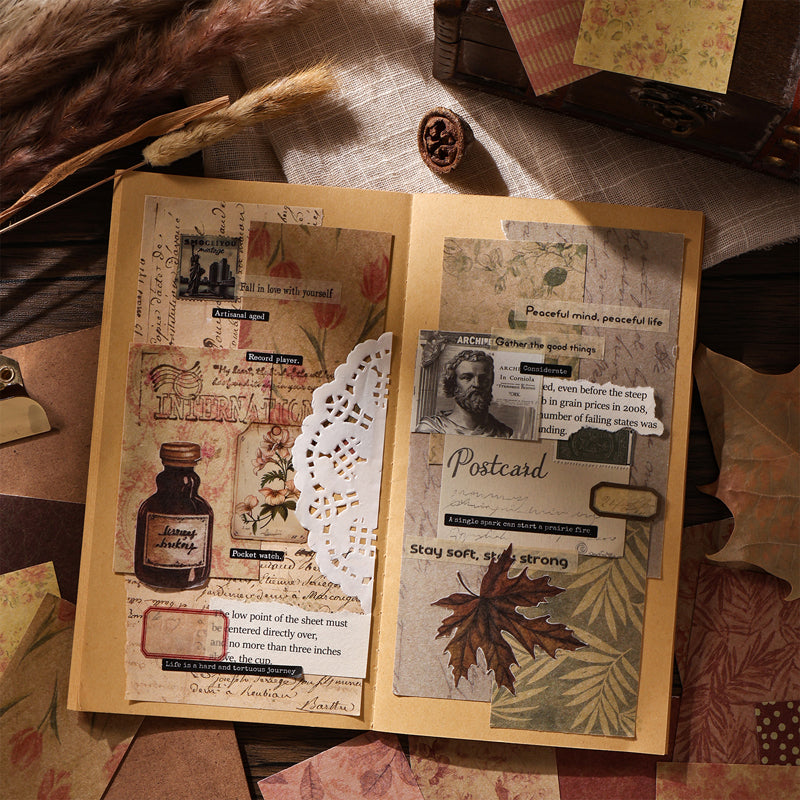 Printed Texture Journaling Paper Book - 200 Sheet - 60 Pcs