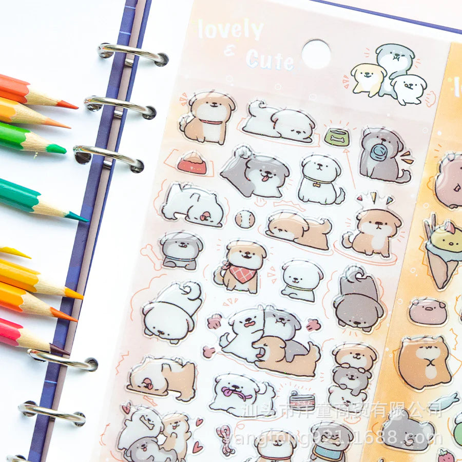 Kawaii Animals Crystal Decorative Sticker