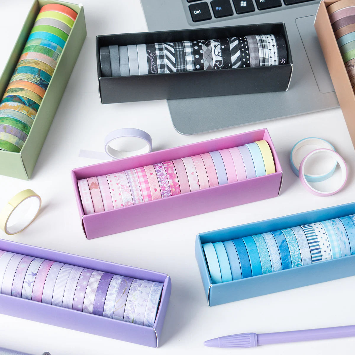 Washi Tape Roll Set – 20 Pcs