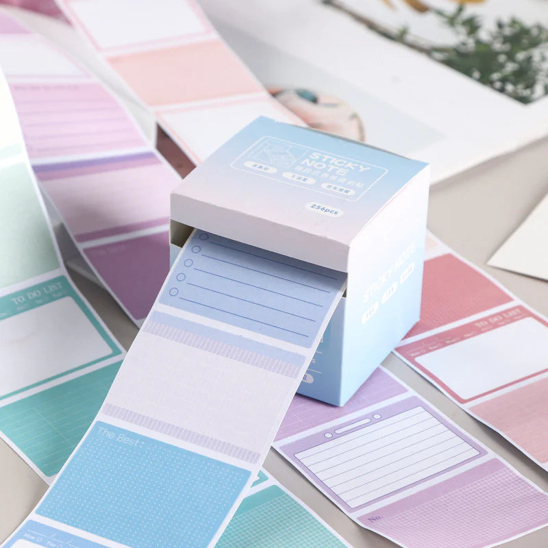 Gradient Sticky Roll Box - 256 Pcs