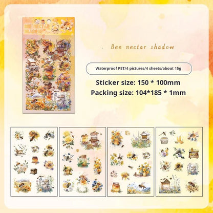 Flowers & Things Sticker Sheet - 4 Pcs