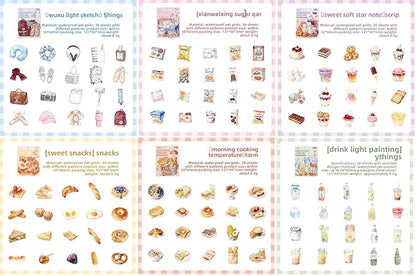 Food and Things Journaling Sticker-20 Pcs