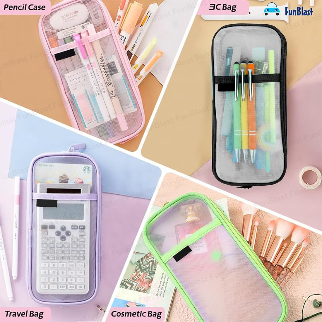 Mesh pencil / stationery pouch