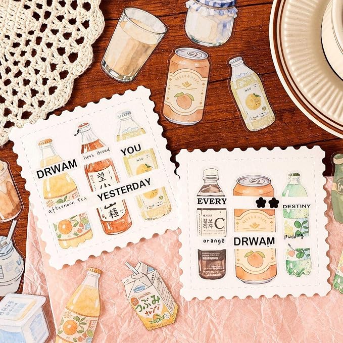 Food and Things Journaling Sticker-20 Pcs