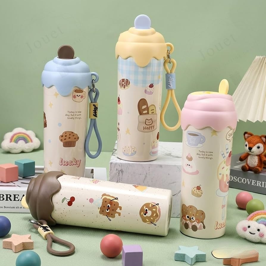 Viral ice cream stainless steel sipper bottle