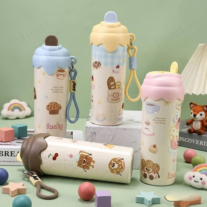Viral ice cream stainless steel sipper bottle