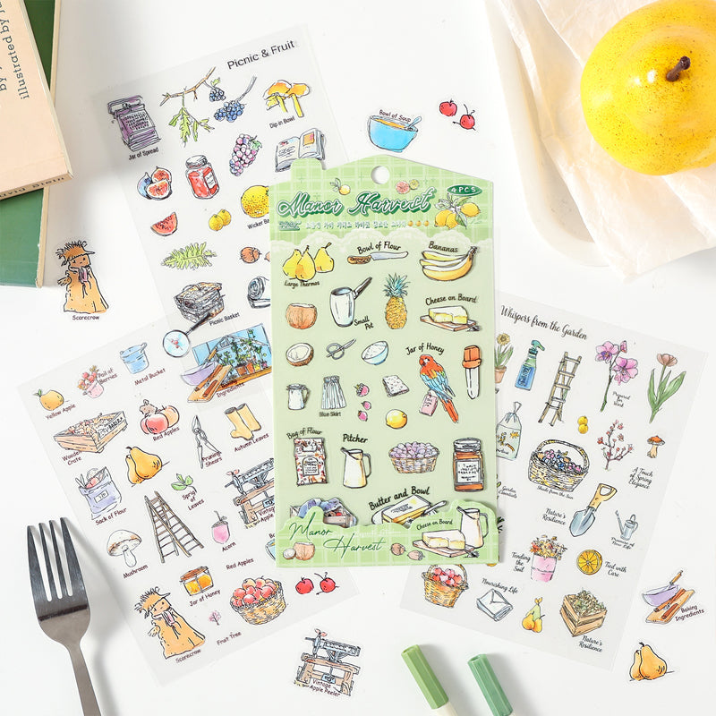 Vintage Materilistic things Sticker Sheet - 4 Pcs
