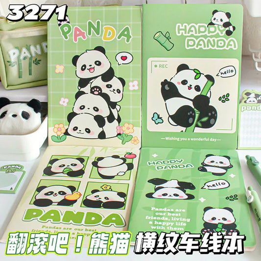 A5 Notebook Panda Theme - 4 Pcs Set
