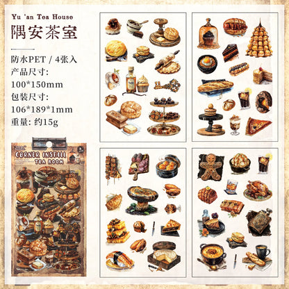 Vintage Times Sticker Sheet - 4 Pcs