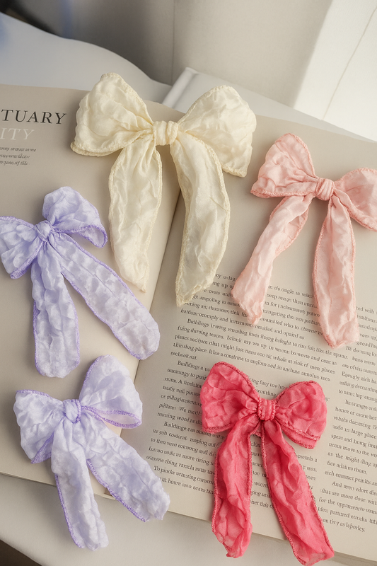Texture Lace Korean Premium Hair Bow Pin