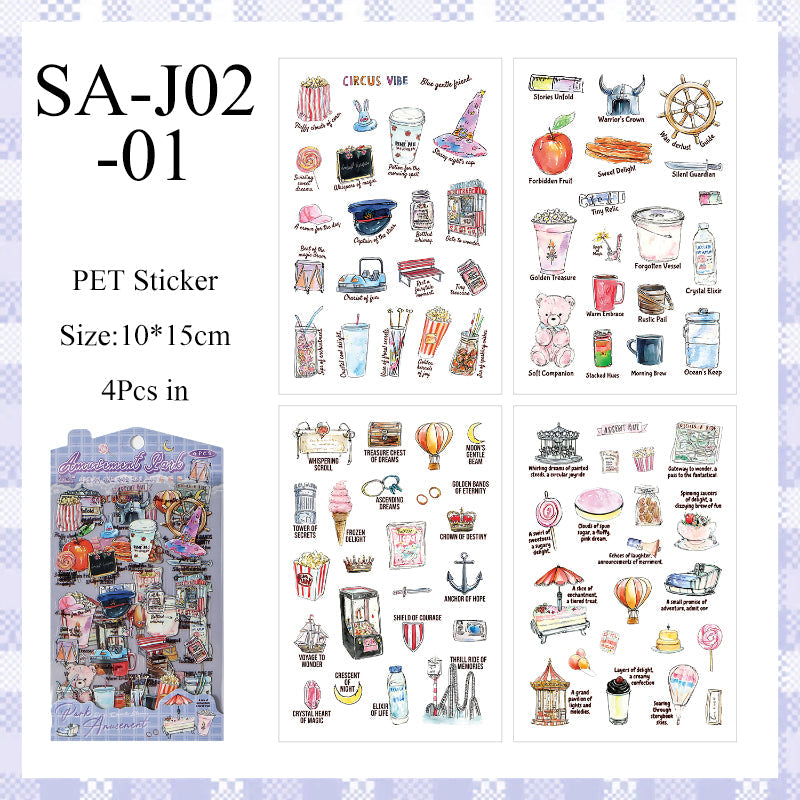 Vintage Materilistic things Sticker Sheet - 4 Pcs
