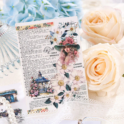 Vintage garden bloom sticker book - 20 sheets