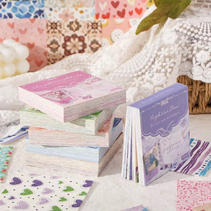 100 Pcs Mini scrap Paper Craft Sheet Book