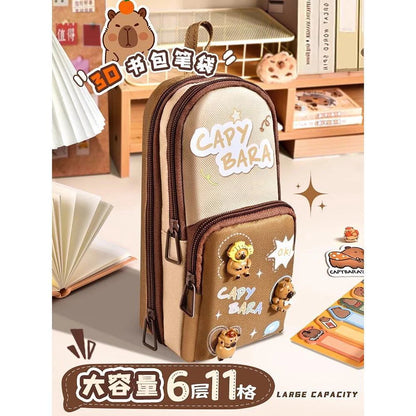 Kawaii Panda cappy beara pencil pouch - 3 zip