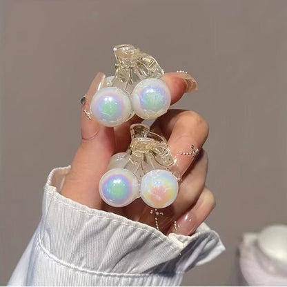 Cherry holo hair claw clip