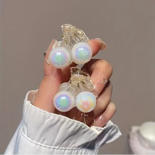 Cherry holo hair claw clip