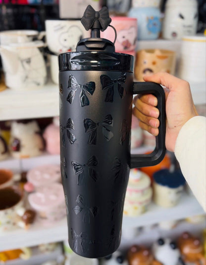 Ribbbowi Bow pintresty 2 in 1 Sipper Plus Tumbler with Topper - 1200ML