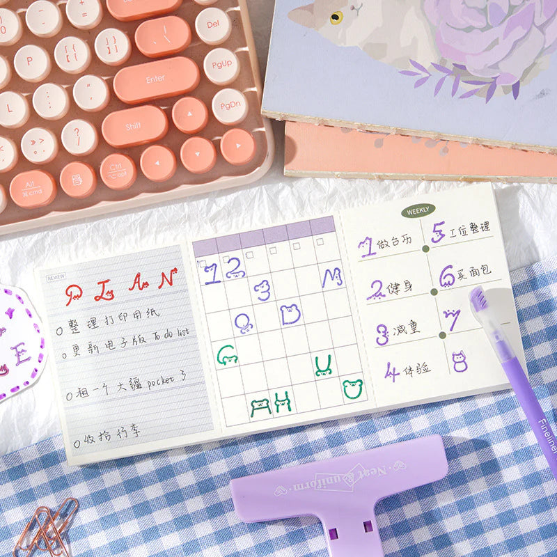 Kawaii Little cat Font Alphabet Stamp Seal - 36 Pcs