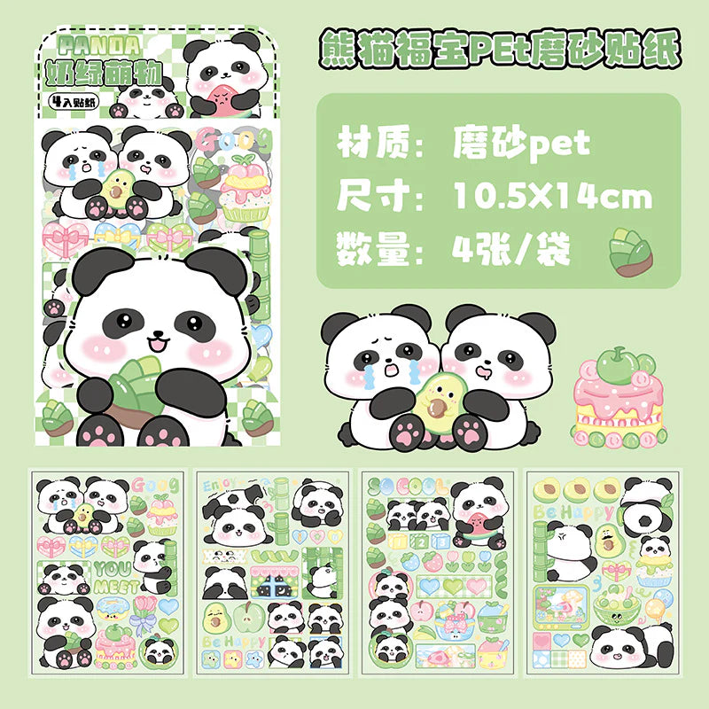 Puffy Panda 4 in 1 Sticker Sheet