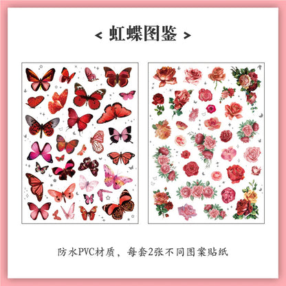 Vintage Butterfly Sticker - 10 Sheets