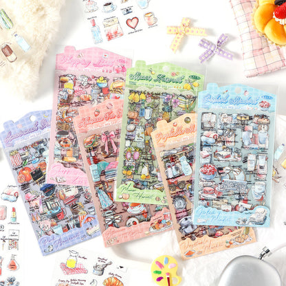 Vintage Materilistic things Sticker Sheet - 4 Pcs