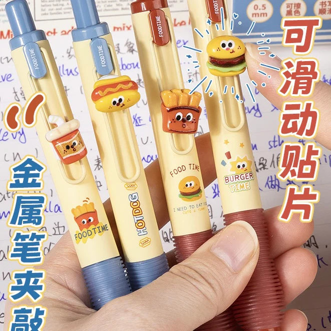 Burger Shop Theme Erasable Pen Set - Blue Ink