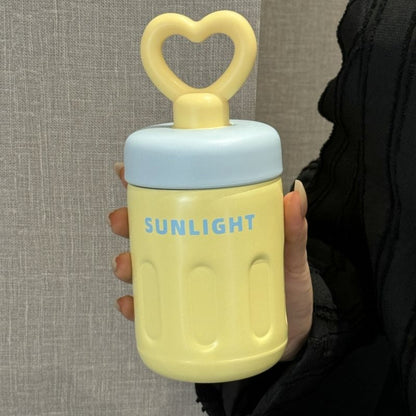 Kawaii Heart Stainless Steel Sipper ( 500 ML )