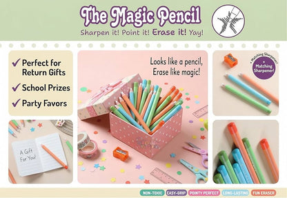 Magical Pencil Eraser with Sharpener