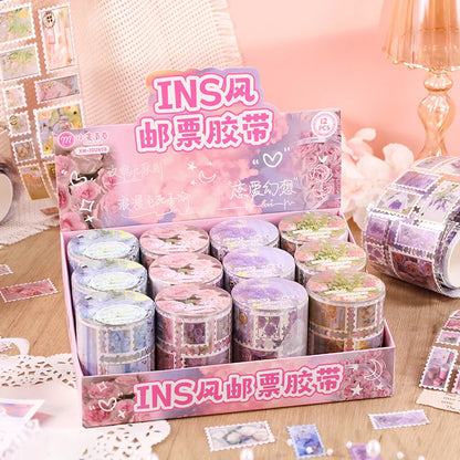 Flower Stamp Sticker Tape Roll