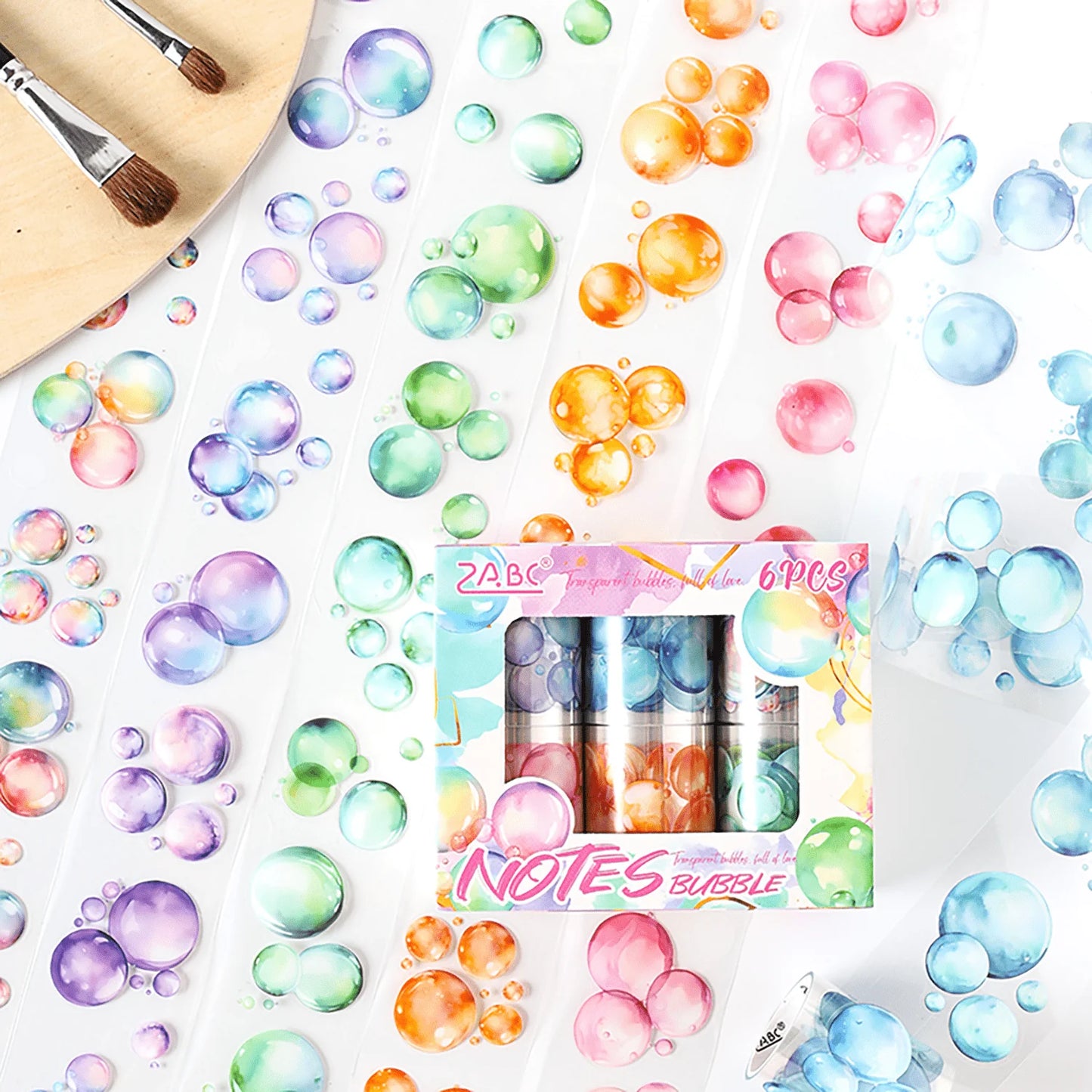 Bubble Burst Sticker Roll Set ( 6 Pcs)
