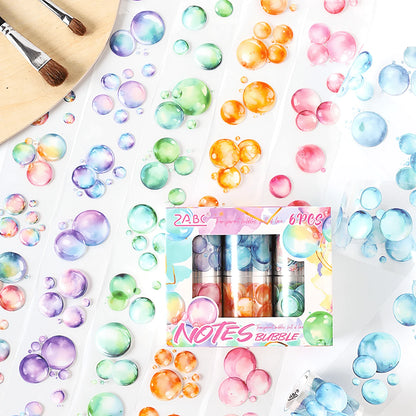Bubble Burst Sticker Roll Set ( 6 Pcs)