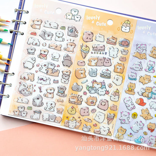 Kawaii Animals Crystal Decorative Sticker