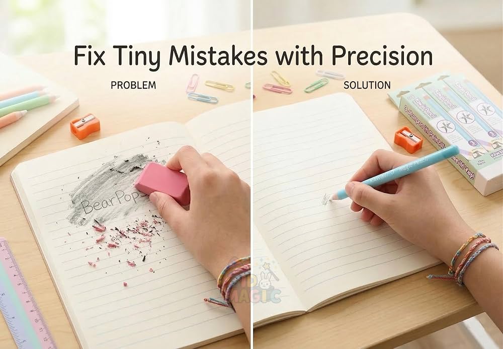 Magical Pencil Eraser with Sharpener