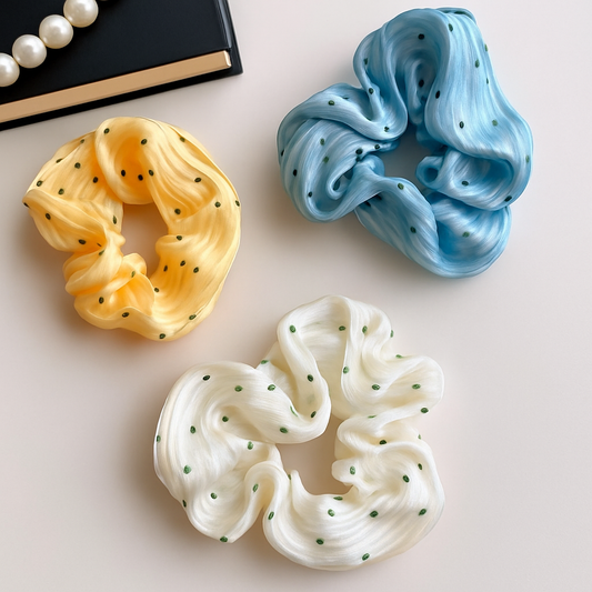 Wavy Satin Scrunchie