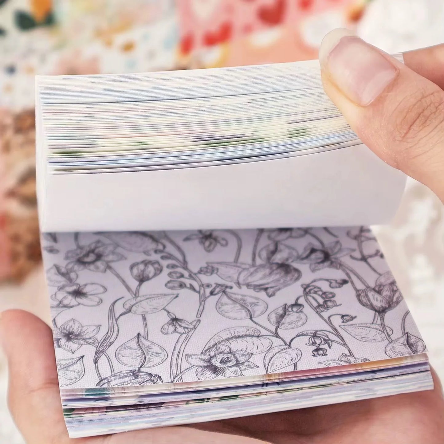 100 Pcs Mini scrap Paper Craft Sheet Book