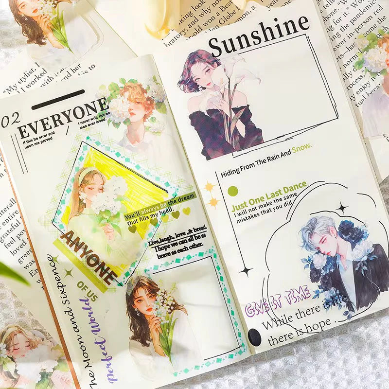 Cute Girly Vintage Sticker - 30 Pcs