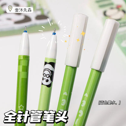 Panda Theme Erasable 12 Pen Set - Blue Ink