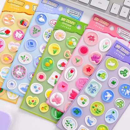 Wax Type Diary Stickers